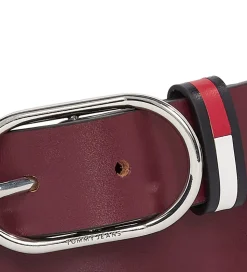 Tommy Hilfiger Bælte - Oval - Burgundy