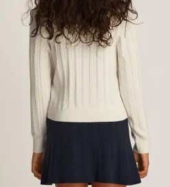 Tommy Hilfiger Cardigan - Strik - Mini Cable - Ivory Petal