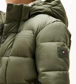 Tommy Hilfiger Dynejakke - Matt and Shine - Pewter Green