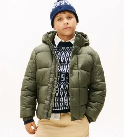 Tommy Hilfiger Dynejakke - Matt and Shine - Pewter Green