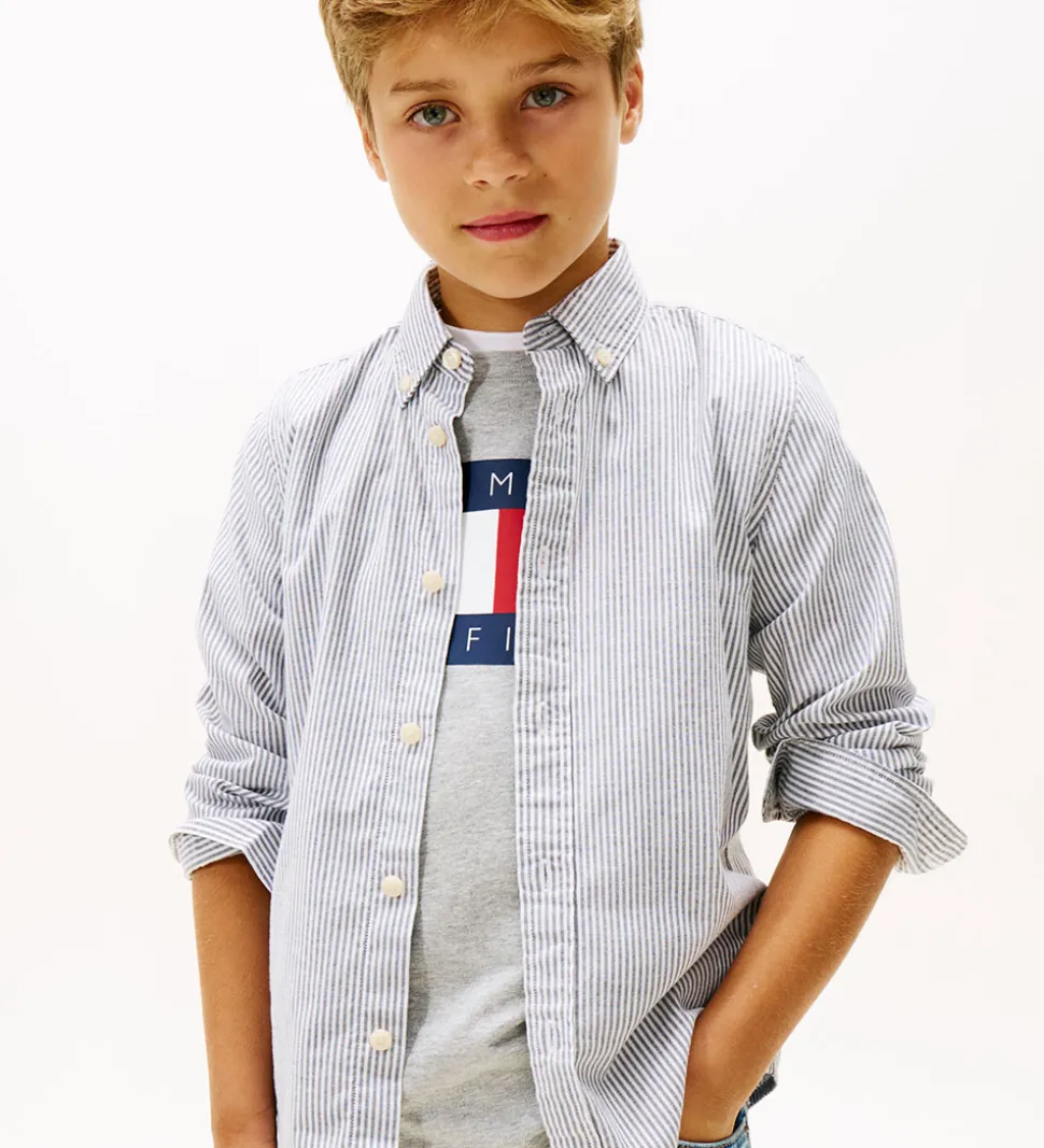 Tommy Hilfiger Skjorte - Dark Night Navy Stripe