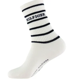 Tommy Hilfiger Strømper - 2-pak - Off White m. Sort/Glimmer