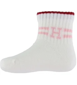 Tommy Hilfiger Strømper - 3-pak - Pink/Hvid