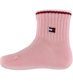 Tommy Hilfiger Strømper - 3-pak - Pink/Hvid