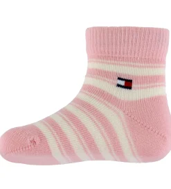 Tommy Hilfiger Strømper - 3-pak - Rosa/Hvid