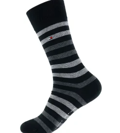 Tommy Hilfiger Strømper - 3-pak - Sort m. Grå