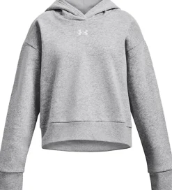 Under Armour Hættetrøje - Cropped - Rival - Pitch Gray