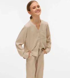 Vero Moda Girl Skjorte - VmMymilo - V-Neck - Silver Lining