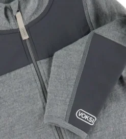 Voksi Fleecejakke - Uld - Gråmeleret