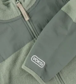 Voksi Fleecejakke - Uld - Støvet Grøn