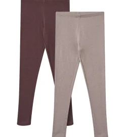 Wheat Leggings - 2-pak - Rib - Bomuld/Modal - Maddy - Purple Fud