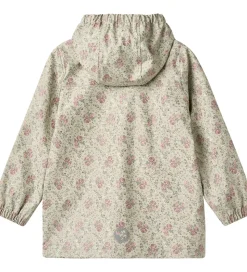 Wheat Regnjakke - PU - Ollo - Slightly Green Flowers