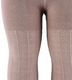 Wheat Strømpebukser - Uld - Karla - Dry Rose m. Mønster