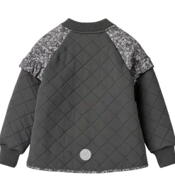 Wheat Termojakke - Ellas - Black Sea m. Blomster